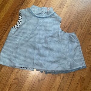 Buru Tweed Blue Top & Shorts Set New 1X Plus Vintage Sleeveless